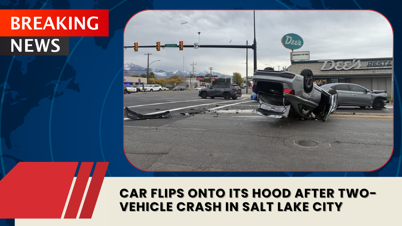 You are currently viewing Car Flips Onto Its Hood After Two-Vehicle Crash in Salt Lake City