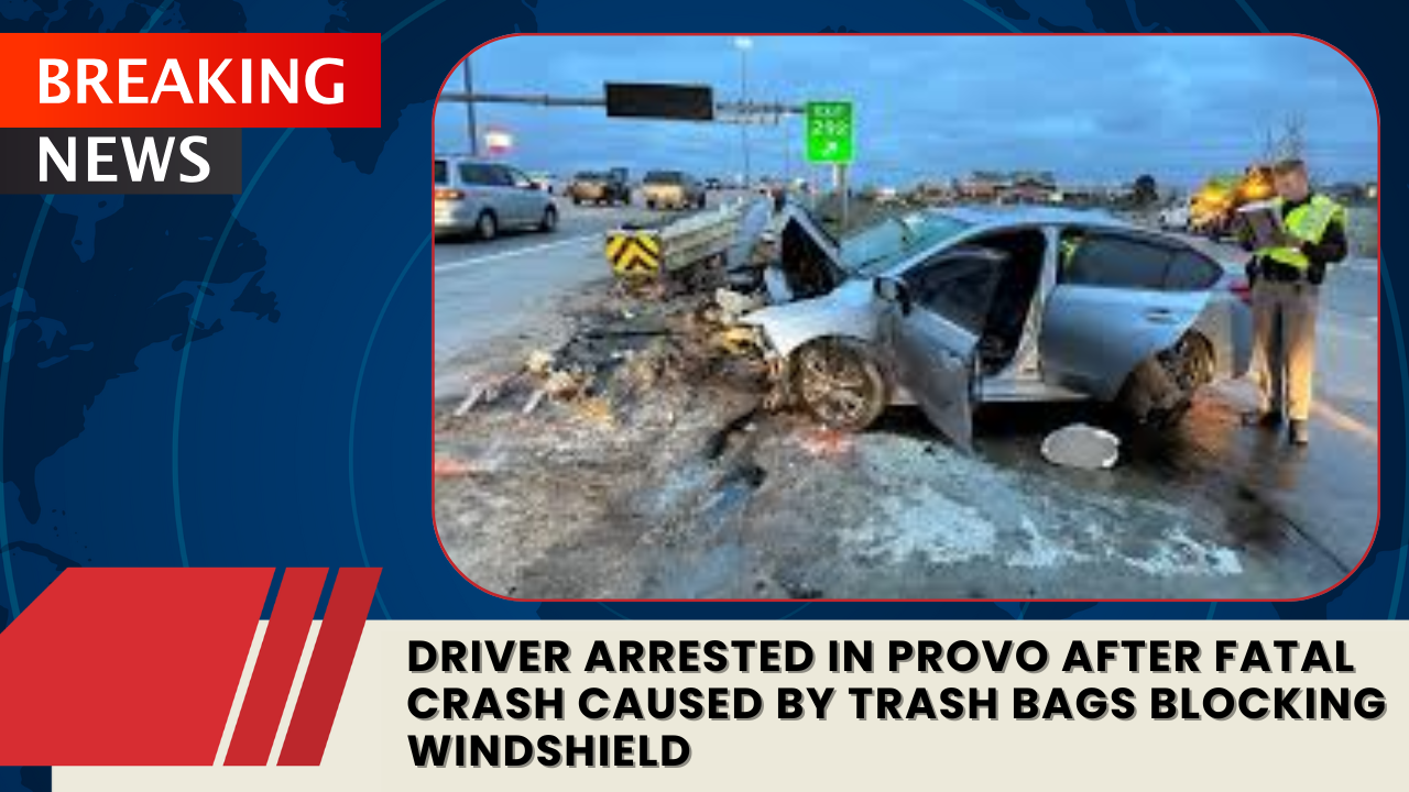 You are currently viewing Driver Arrested in Provo After Fatal Crash Caused by Trash Bags Blocking Windshield