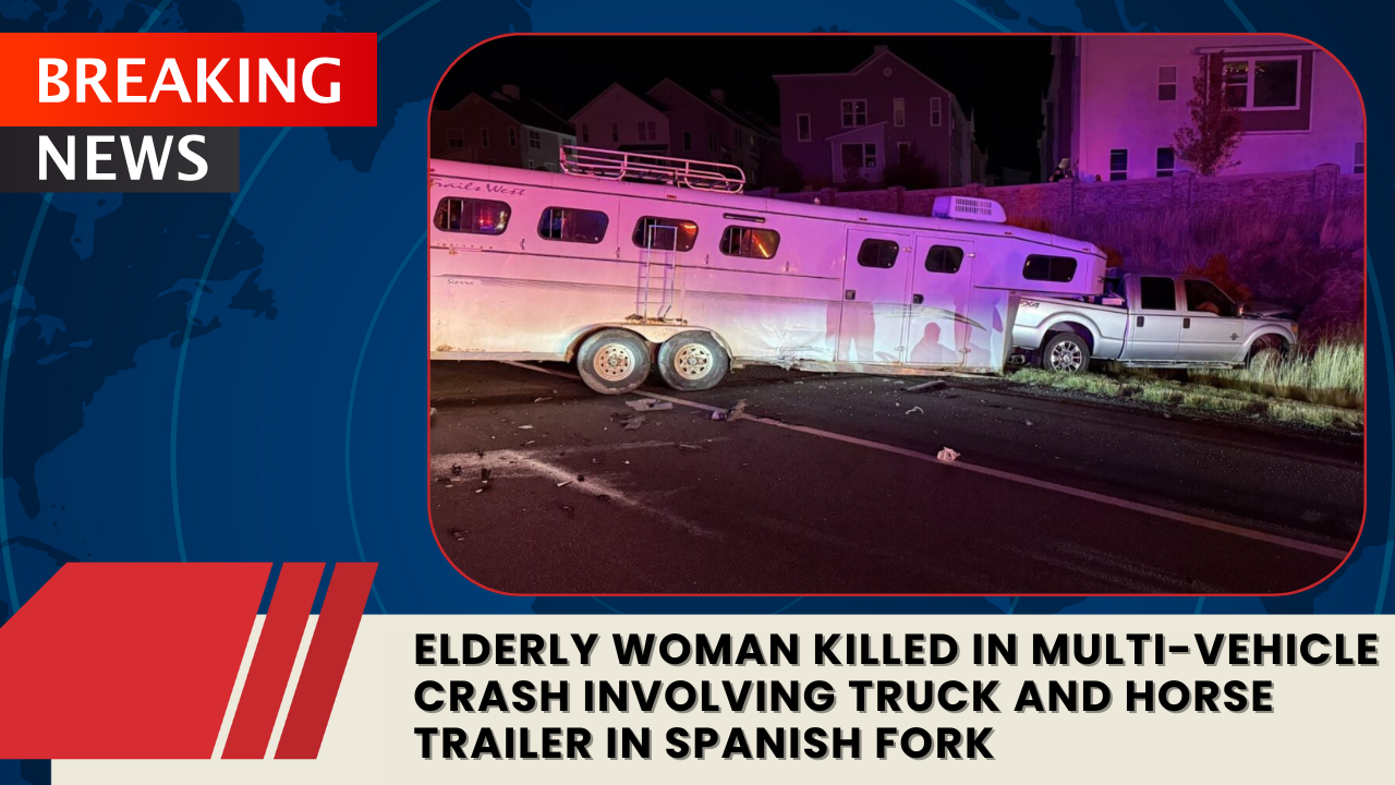 You are currently viewing Elderly Woman Killed in Multi-Vehicle Crash Involving Truck and Horse Trailer in Spanish Fork