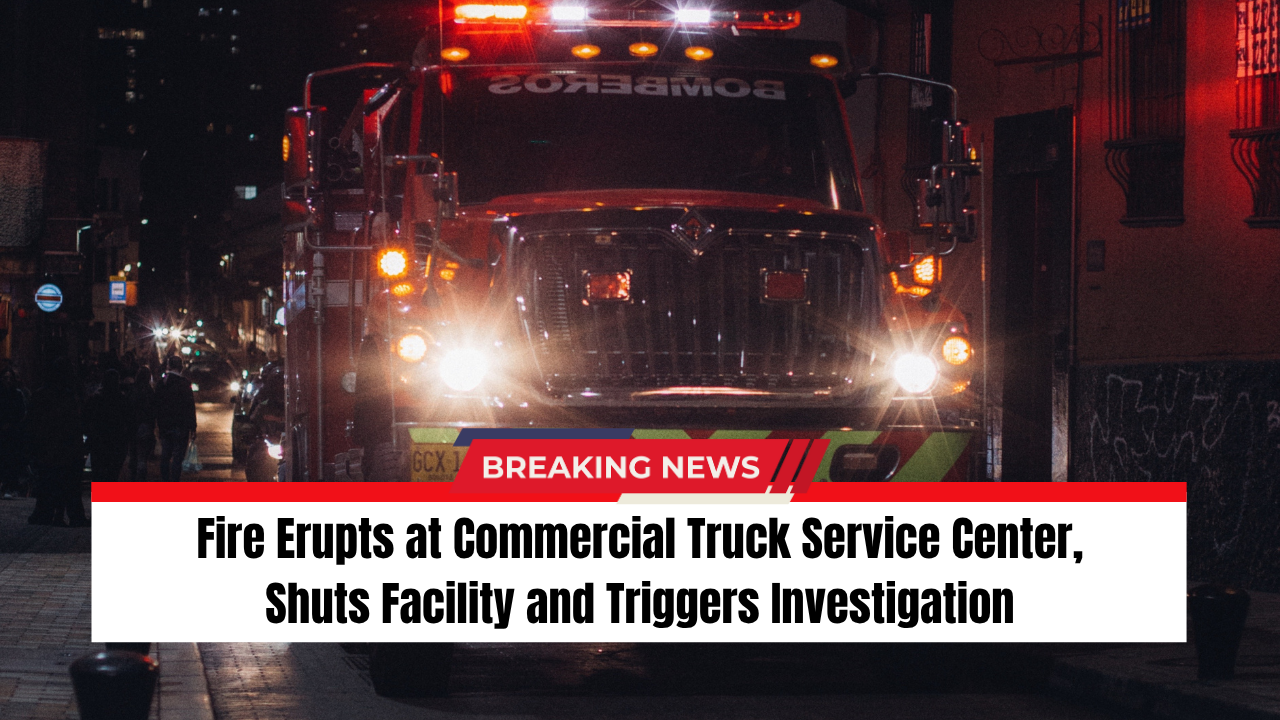 You are currently viewing Fire Erupts at Commercial Truck Service Center, Shuts Facility and Triggers Investigation