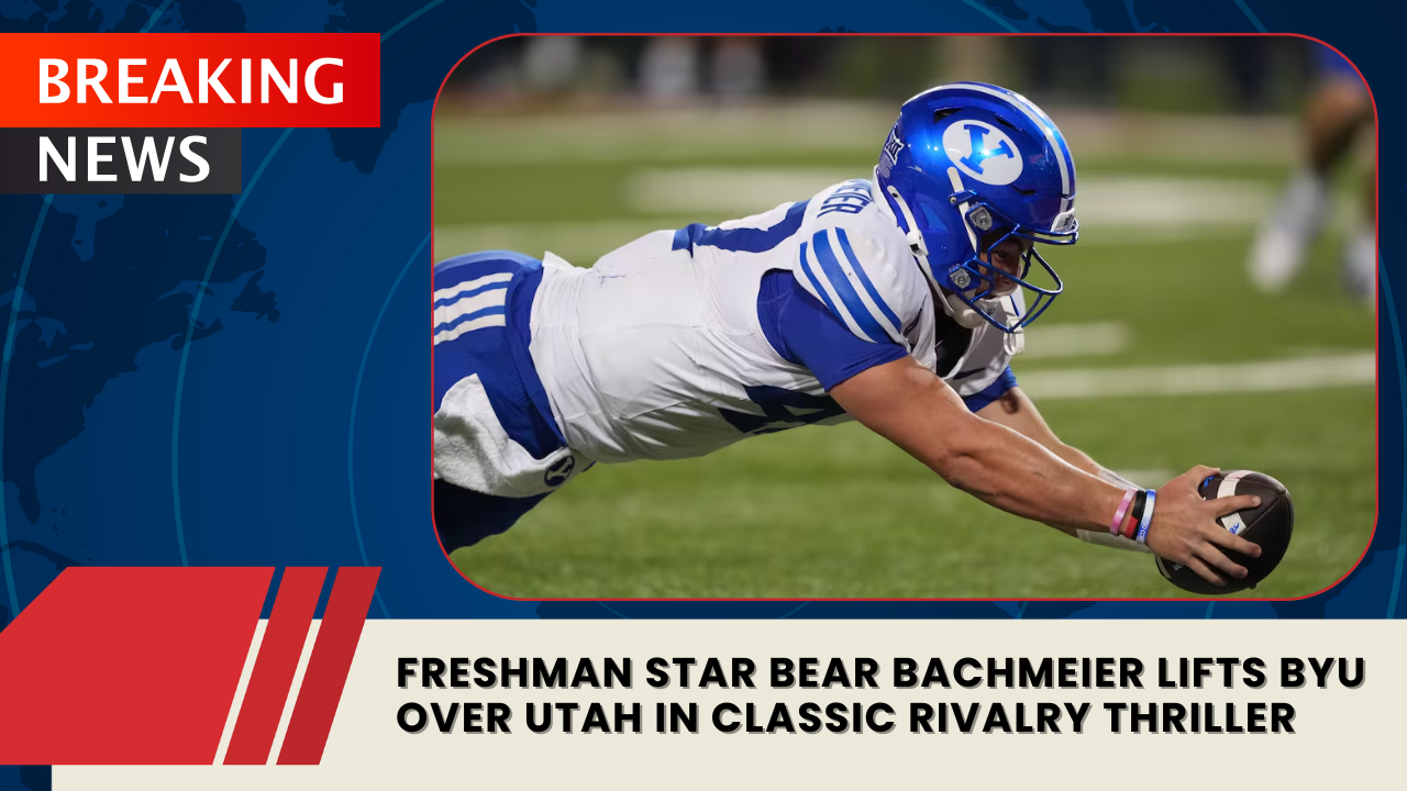 Read more about the article Freshman Star Bear Bachmeier Lifts BYU Over Utah in Classic Rivalry Thriller