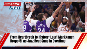 Read more about the article From Heartbreak to History: Lauri Markkanen Drops 51 as Jazz Beat Suns in Overtime