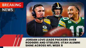 Read more about the article Jordan Love Leads Packers Over Rodgers and Steelers; Utah Alumni Shine Across NFL Week 8