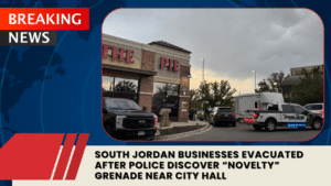 Read more about the article South Jordan Businesses Evacuated After Police Discover “Novelty” Grenade Near City Hall