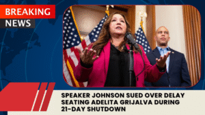 Read more about the article Speaker Johnson Sued Over Delay Seating Adelita Grijalva During 21-Day Shutdown
