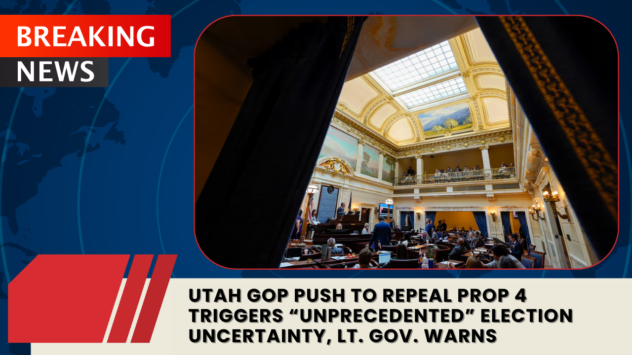 Read more about the article Utah GOP Push to Repeal Prop 4 Triggers “Unprecedented” Election Uncertainty, Lt. Gov. Warns
