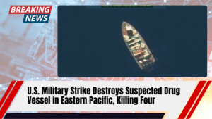 Read more about the article U.S. Military Strike Destroys Suspected Drug Vessel in Eastern Pacific, Killing Four