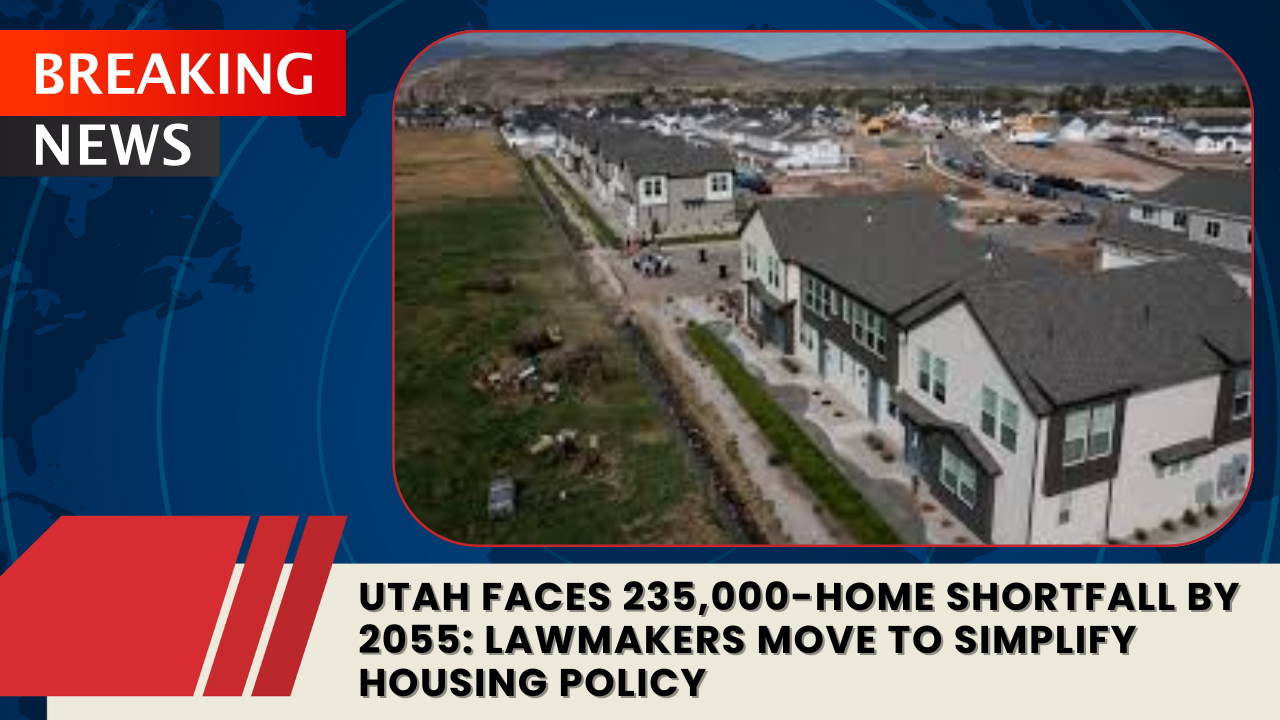 You are currently viewing Utah Faces 235,000-Home Shortfall by 2055: Lawmakers Move to Simplify Housing Policy