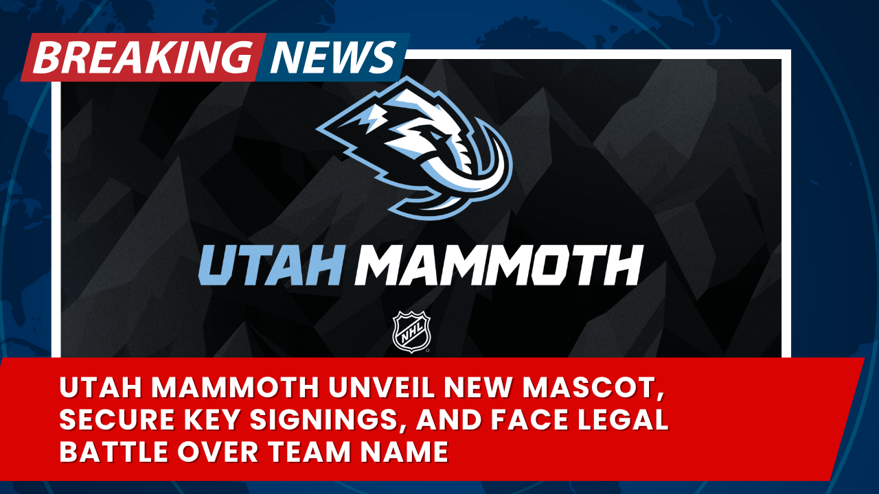 Read more about the article Utah Mammoth Unveil New Mascot, Secure Key Signings, and Face Legal Battle Over Team Name