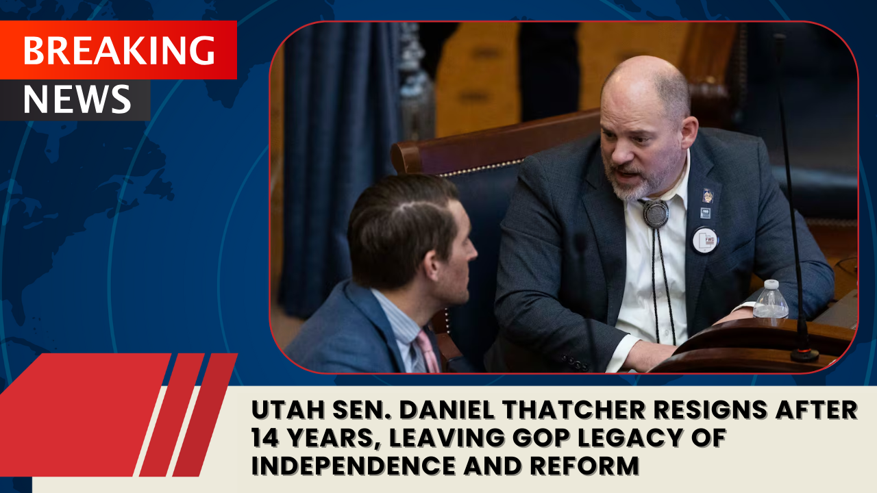Read more about the article Utah Sen. Daniel Thatcher Resigns After 14 Years, Leaving GOP Legacy of Independence and Reform