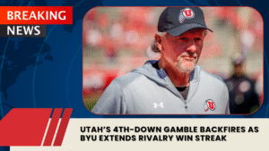 Read more about the article Utah’s 4th-Down Gamble Backfires as BYU Extends Rivalry Win Streak
