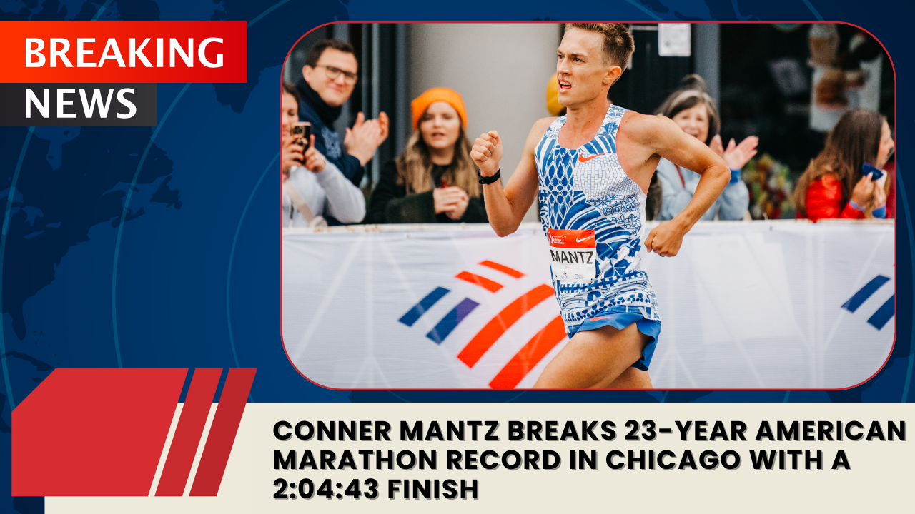 You are currently viewing Conner Mantz Breaks American Marathon Record in Chicago — and His Phone Can’t Keep Up