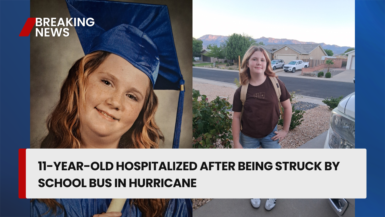 11-Year-Old Hospitalized After Being Struck by School Bus in Hurricane