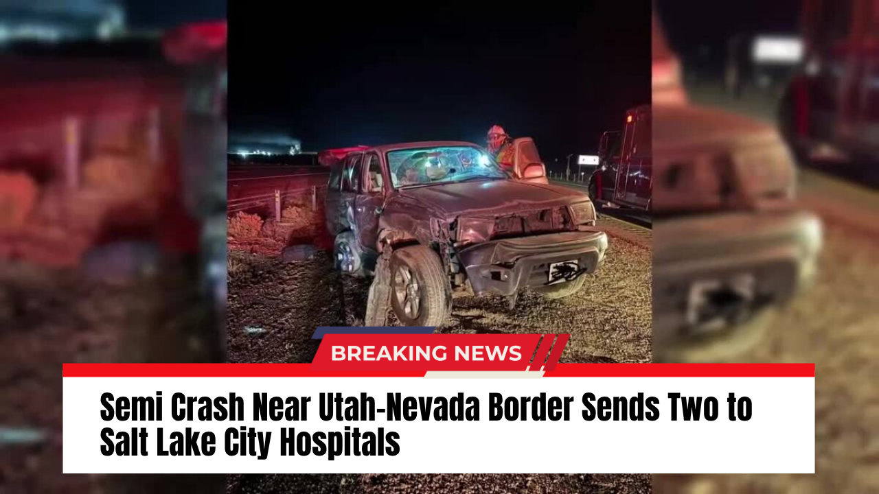 Semi Crash Near Utah–Nevada Border Sends Two to Salt Lake City Hospitals