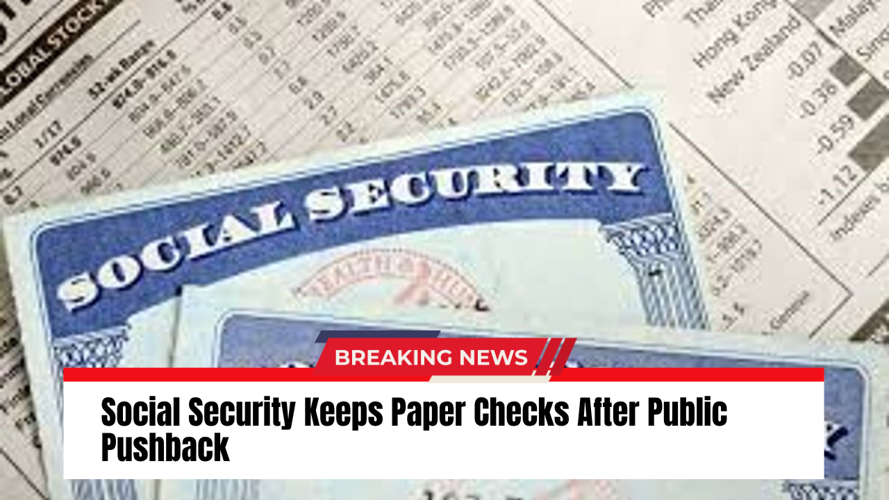 Social Security Keeps Paper Checks After Public Pushback