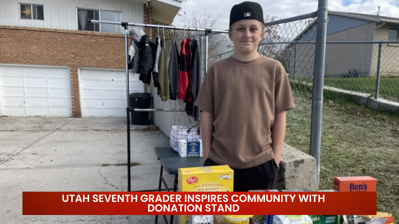 Utah Seventh Grader Inspires Community With Donation Stand