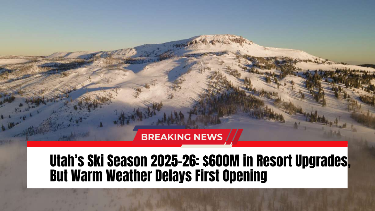 Read more about the article Utah Ski Season Delayed by Warm Weather After $600M in Resort Upgrades