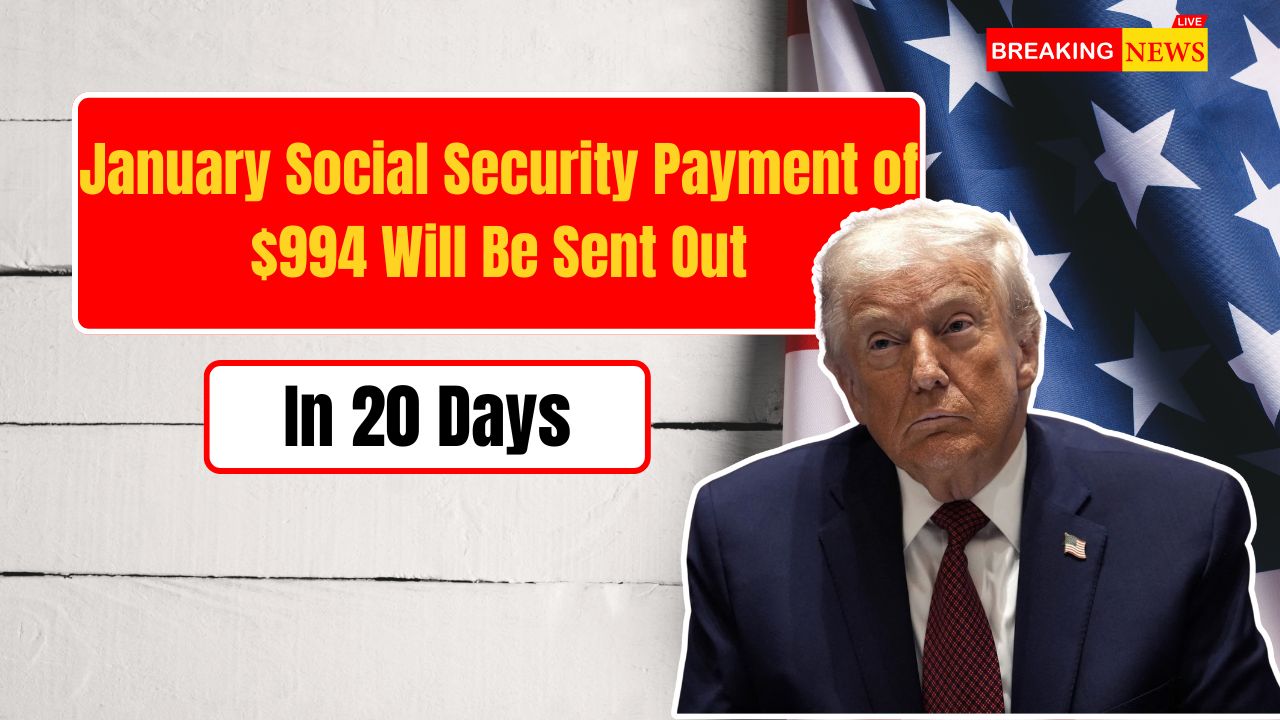 January Social Security Payment of $994 Will Be Sent Out in 20 Days