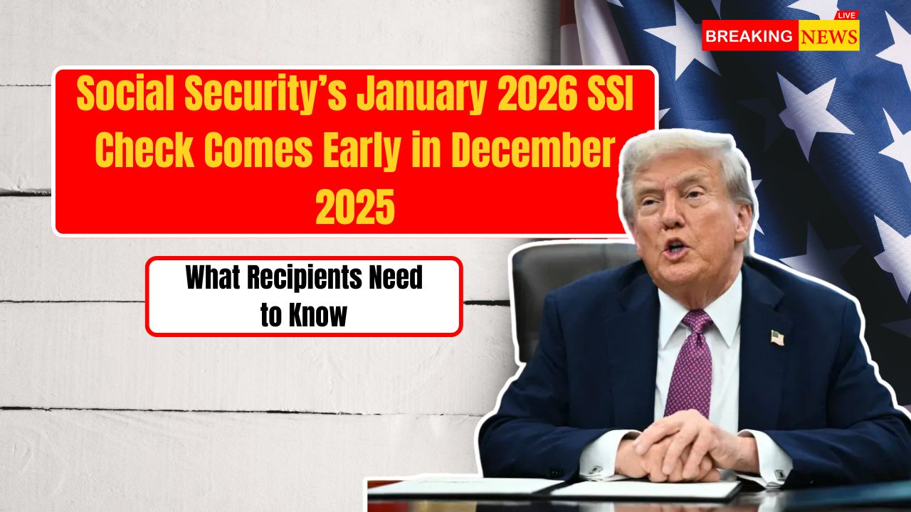 Social Security’s January 2026 SSI Check Comes Early in December 2025 — What Recipients Need to Know