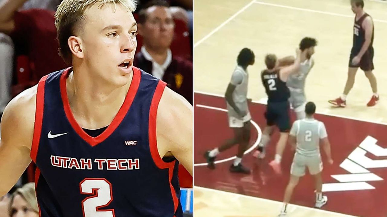 Utah Tech Player Faces Backlash After Hitting Opponent in Viral Basketball Moment