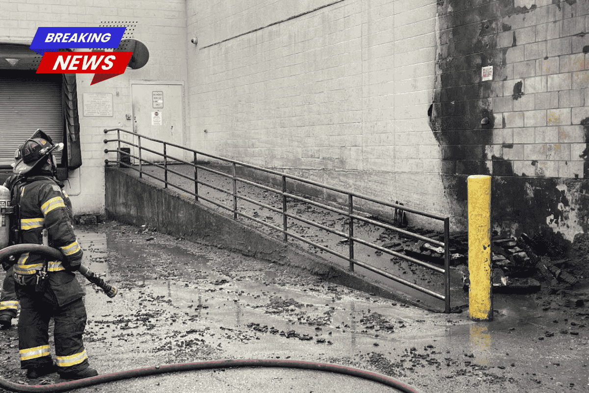 Customers evacuated after a heavy fire outside a Tacoma grocery store