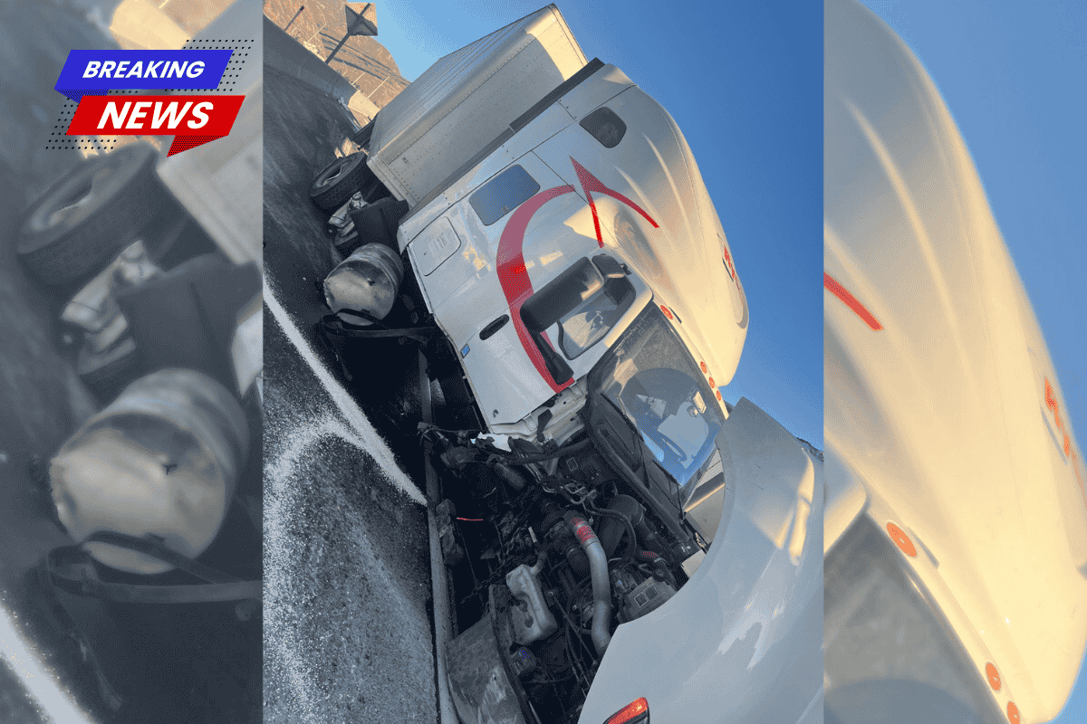 One person was hospitalized after a semi-truck crashed into a concrete barrier in Parley's Canyon