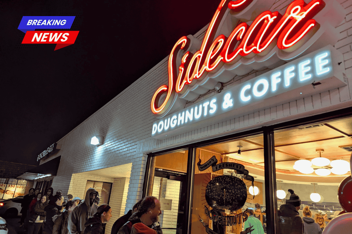 Sidecar Doughnuts & Coffee attracts a crowd in Salt Lake City