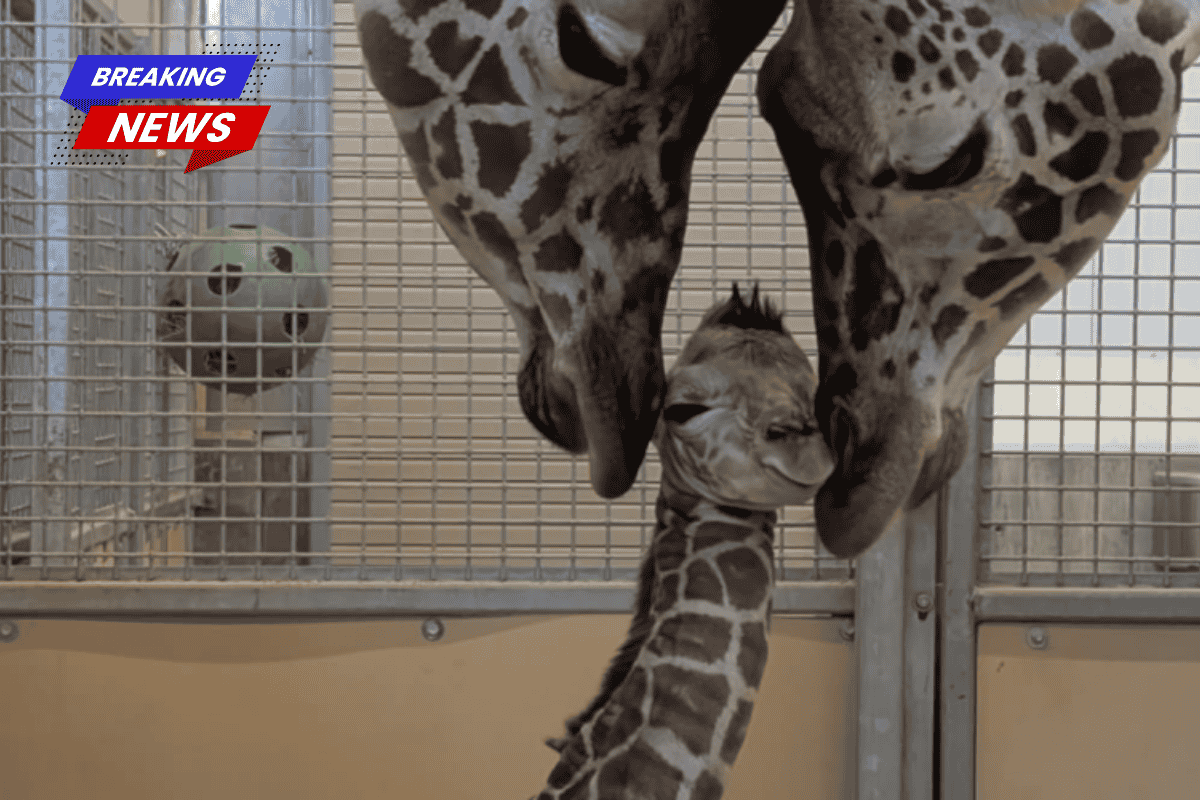 Utah's Hogle Zoo welcomes a giraffe calf as its newest family member